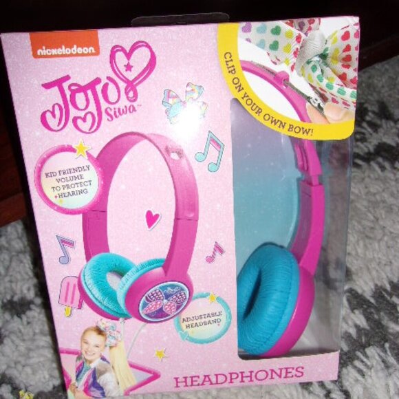 JoJo Siwa Nickelodeon Clip Your Own Bow Headphones w/ adjustable headband New - Picture 3 of 3